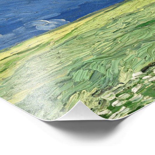 Vincent van Gogh - Wheatfield unter Thunderclouds Fotodruck (Ecke)
