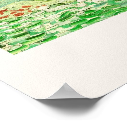 Vincent van Gogh Wheatfield unter Thunderclouds Poster (Ecke)