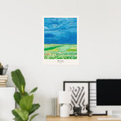 Vincent van Gogh Wheatfield unter Thunderclouds Poster (Heimbüro)