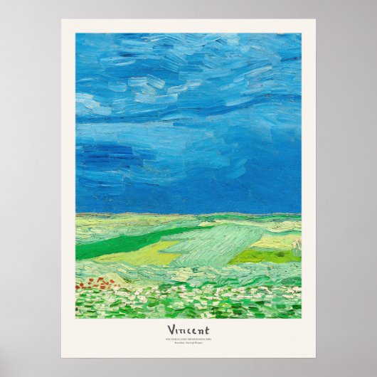 Vincent van Gogh Wheatfield unter Thunderclouds Poster (Vorne)