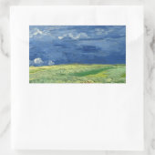 Vincent van Gogh - Wheatfield unter Thunderclouds Rechteckiger Aufkleber (Tasche)