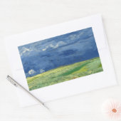 Vincent van Gogh - Wheatfield unter Thunderclouds Rechteckiger Aufkleber (Umschlag)