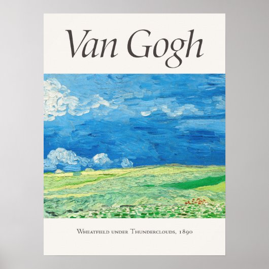Vincent van Gogh Wheatfields Under Thundercloud Poster (Vorne)
