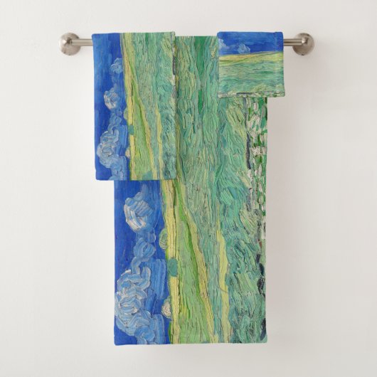 Vincent van Gogh - Wheatfields under Thunderclouds Badhandtuch Set (Insitu)