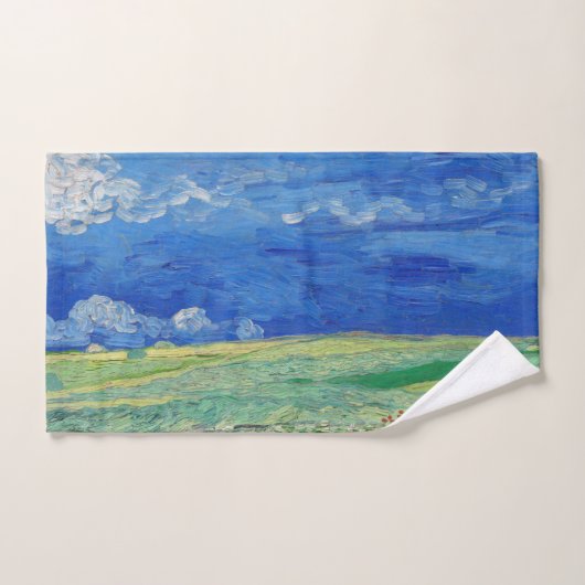 Vincent van Gogh - Wheatfields under Thunderclouds Badhandtuch Set (Handtuch)