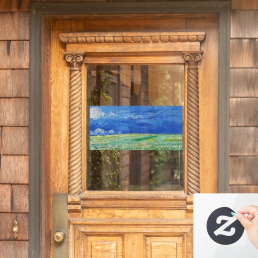Vincent van Gogh - Wheatfields under Thunderclouds Fensteraufkleber (Haustür)