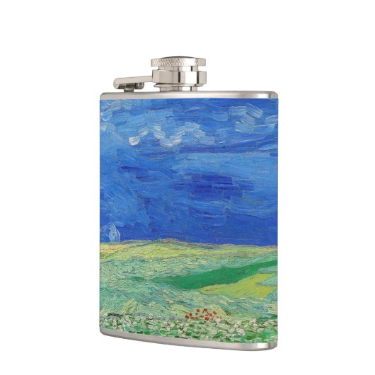 Vincent van Gogh - Wheatfields under Thunderclouds Flachmann (Links)