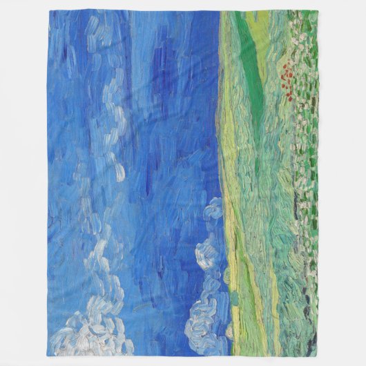Vincent van Gogh - Wheatfields under Thunderclouds Fleecedecke (Vorderseite)