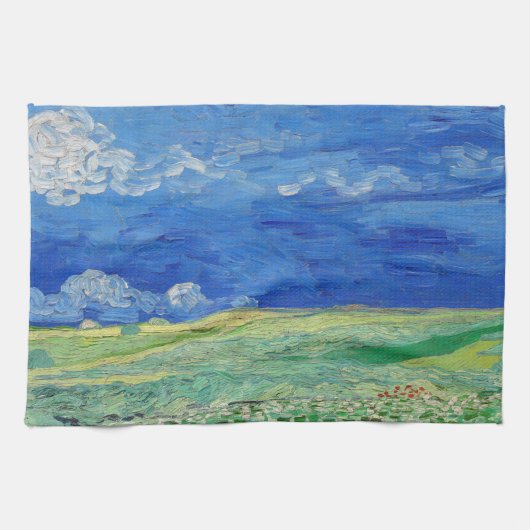 Vincent van Gogh - Wheatfields under Thunderclouds Geschirrtuch (Horizontal)