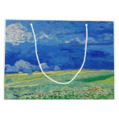 Vincent van Gogh - Wheatfields under Thunderclouds Große Geschenktüte (Rückseite)