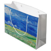 Vincent van Gogh - Wheatfields under Thunderclouds Große Geschenktüte (Rückseite Schrägansicht)