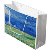 Vincent van Gogh - Wheatfields under Thunderclouds Große Geschenktüte (Vorderseite Schrägansicht)