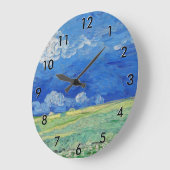 Vincent van Gogh - Wheatfields under Thunderclouds Große Wanduhr (Winkel)