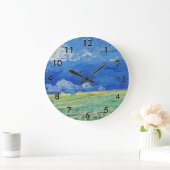 Vincent van Gogh - Wheatfields under Thunderclouds Große Wanduhr (Zuhause)