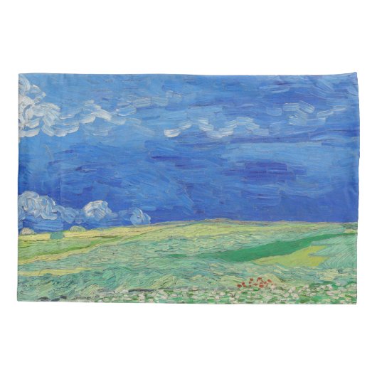 Vincent van Gogh - Wheatfields under Thunderclouds Kissenbezug (Rückseite)