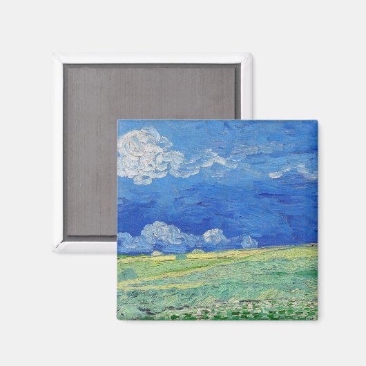 Vincent van Gogh - Wheatfields under Thunderclouds Magnet (Vorderseite/Rückseite)