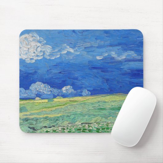 Vincent van Gogh - Wheatfields under Thunderclouds Mousepad (Mit Mouse)