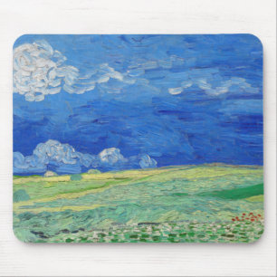 Vincent van Gogh - Wheatfields under Thunderclouds Mousepad