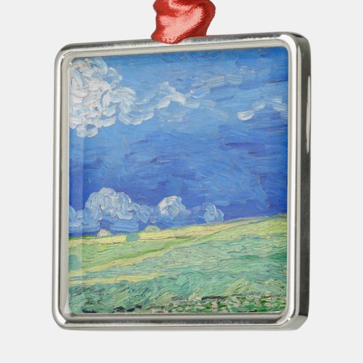 Vincent van Gogh - Wheatfields under Thunderclouds Ornament Aus Metall (Links)