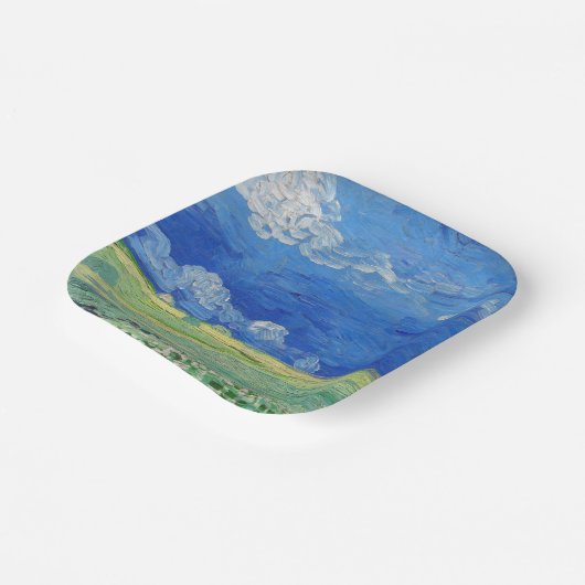 Vincent van Gogh - Wheatfields under Thunderclouds Pappteller (Gewinkelt)