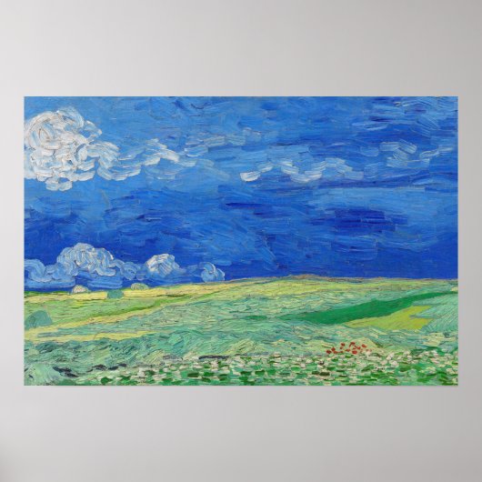 Vincent van Gogh - Wheatfields under Thunderclouds Poster (Vorne)