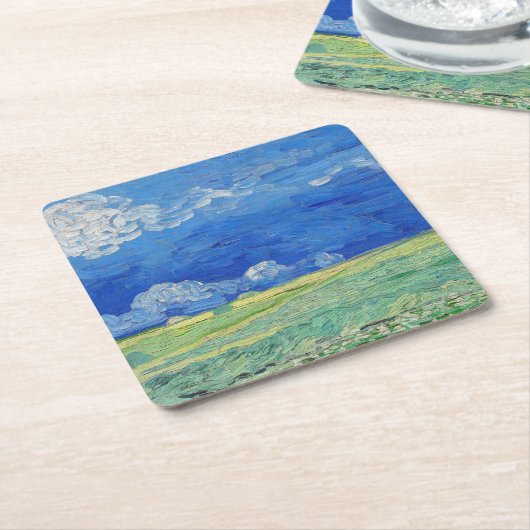 Vincent van Gogh - Wheatfields under Thunderclouds Rechteckiger Pappuntersetzer (angewinkelt)