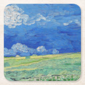 Vincent van Gogh - Wheatfields under Thunderclouds Rechteckiger Pappuntersetzer (Vorderseite)