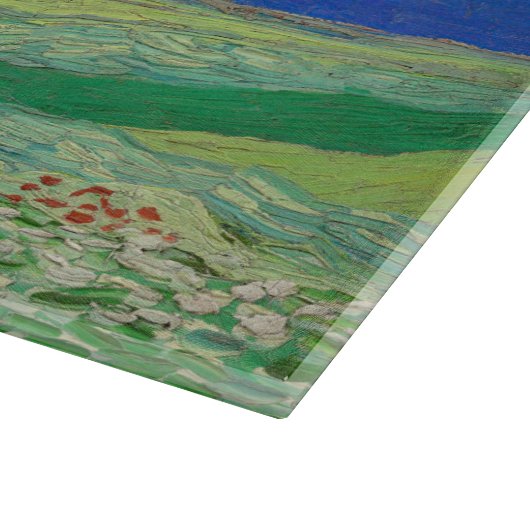 Vincent van Gogh - Wheatfields under Thunderclouds Schneidebrett (Ecke)