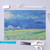 Vincent van Gogh - Wheatfields under Thunderclouds Seidenpapier (Handwerk)