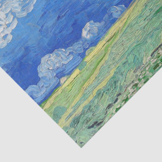Vincent van Gogh - Wheatfields under Thunderclouds Seidenpapier (Ausschnitt)