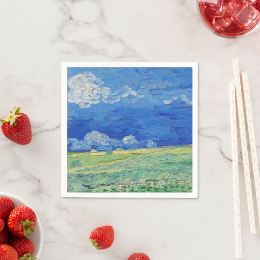 Vincent van Gogh - Wheatfields under Thunderclouds Serviette (Beispiel)