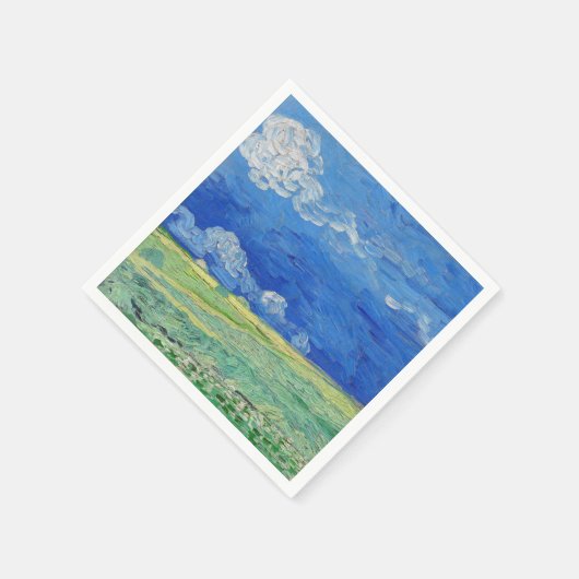 Vincent van Gogh - Wheatfields under Thunderclouds Serviette (Ecke)
