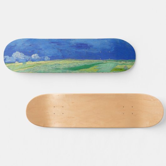 Vincent van Gogh - Wheatfields under Thunderclouds Skateboard (Horizontal)