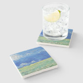 Vincent van Gogh - Wheatfields under Thunderclouds Steinuntersetzer (Seitenansicht)