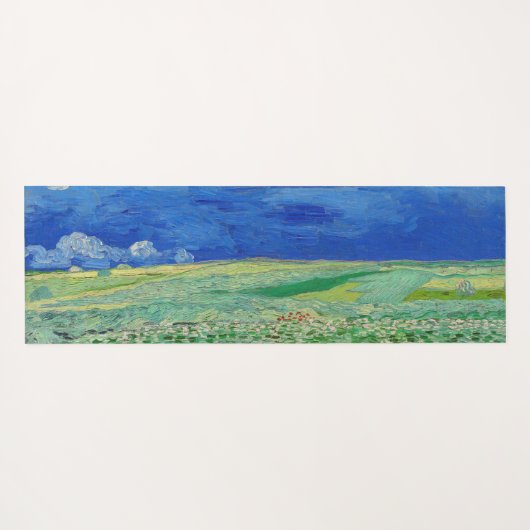 Vincent van Gogh - Wheatfields under Thunderclouds Yogamatte (Rückseite (Horizontal))