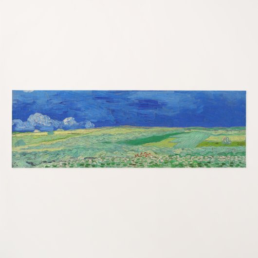 Vincent van Gogh - Wheatfields under Thunderclouds Yogamatte (Vorderseite (Horizontal))