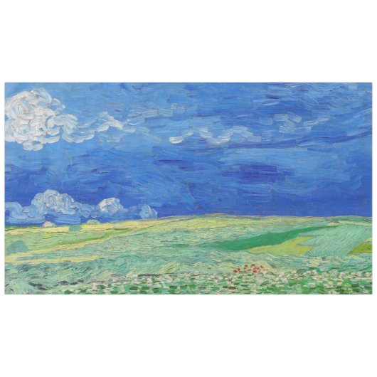 Vincent van Gogh - Wheatfields under Thunderwolke Tischdecke (Vorderseite (Horizontal))