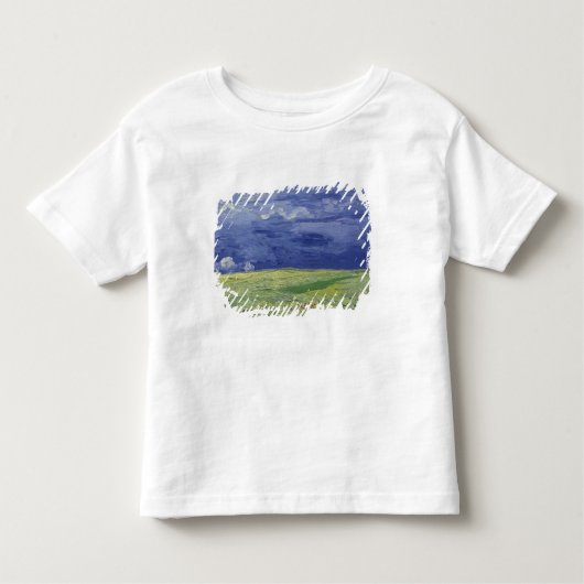 Vincent van Gogh | Wheatfields unter Thundercloud Kleinkind T-shirt (Vorderseite)