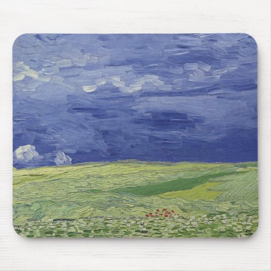 Vincent van Gogh | Wheatfields unter Thundercloud Mousepad (Vorne)