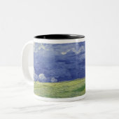 Vincent van Gogh | Wheatfields unter Thundercloud Zweifarbige Tasse (Vorderseite Links)