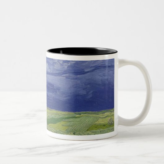 Vincent van Gogh | Wheatfields unter Thundercloud Zweifarbige Tasse (Rechts)