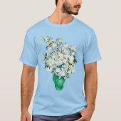 Vincent van Gogh White Rose in Green Vase T-Shirt (Vorderseite)