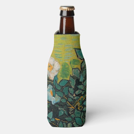 Vincent Van Gogh Wild Rose Vintage Blumenart Flaschenkühler (Flaschenvorderseite)
