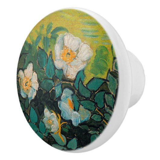 Vincent Van Gogh Wild Rose Vintage Blumenart Keramikknauf (Rechts)