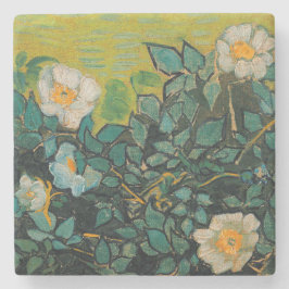 Vincent Van Gogh Wild Rose Vintage Blumenart Steinuntersetzer