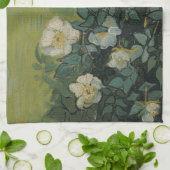 Vincent van Gogh - Wilde Rose Geschirrtuch (Gefaltet)