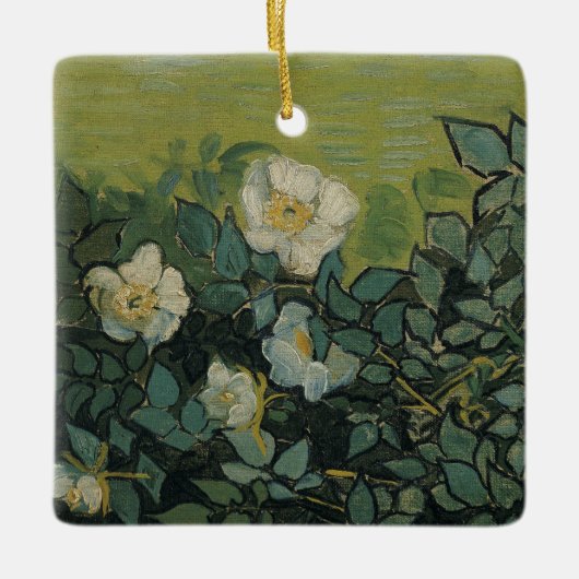 Vincent van Gogh - Wilde Rose Keramikornament (Vorderseite)
