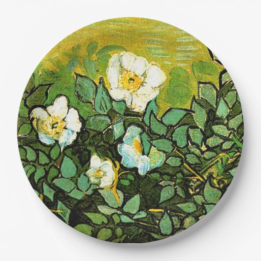 Vincent van Gogh - Wilde Rose, Pappteller (Vorderseite)