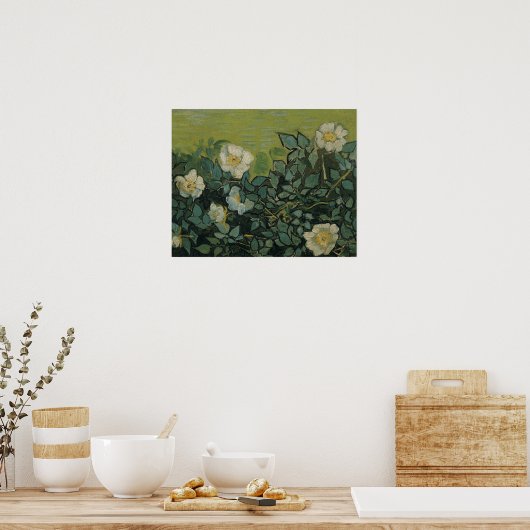 Vincent van Gogh - Wilde Rose Poster (Küche)