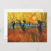 Vincent Van Gogh - Willows at Sunset Fine Art Postkarte (Vorne/Hinten)